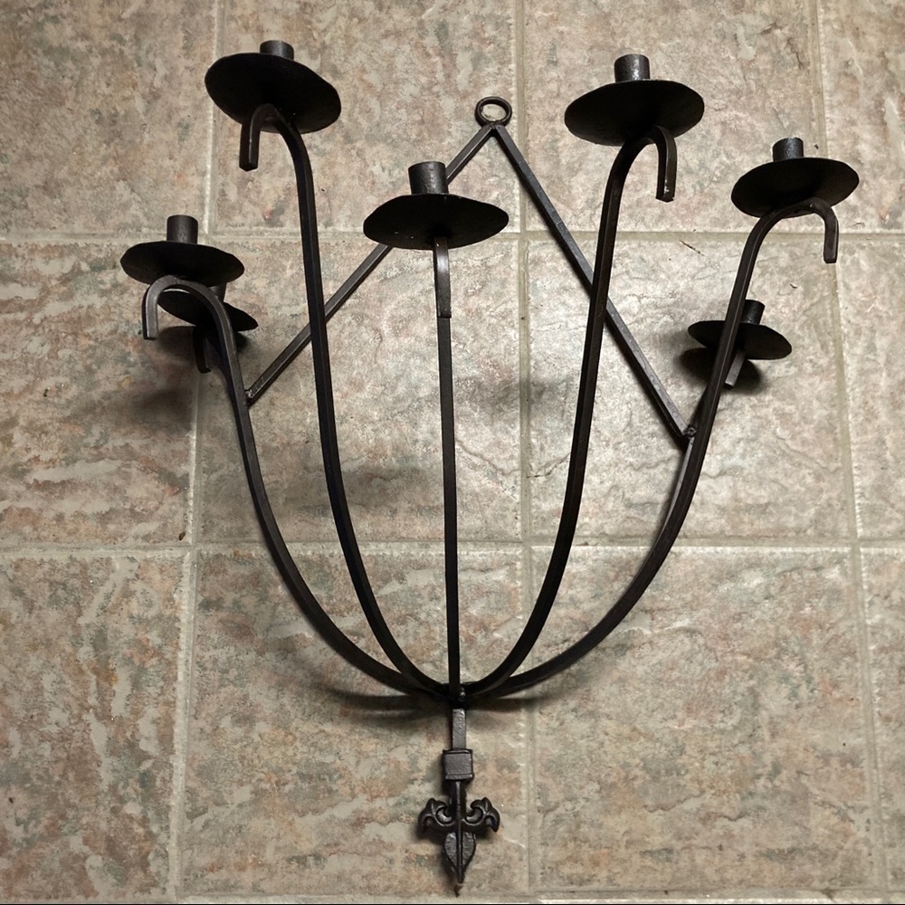 X-large Scrolled Wrought Iron Candelabra
